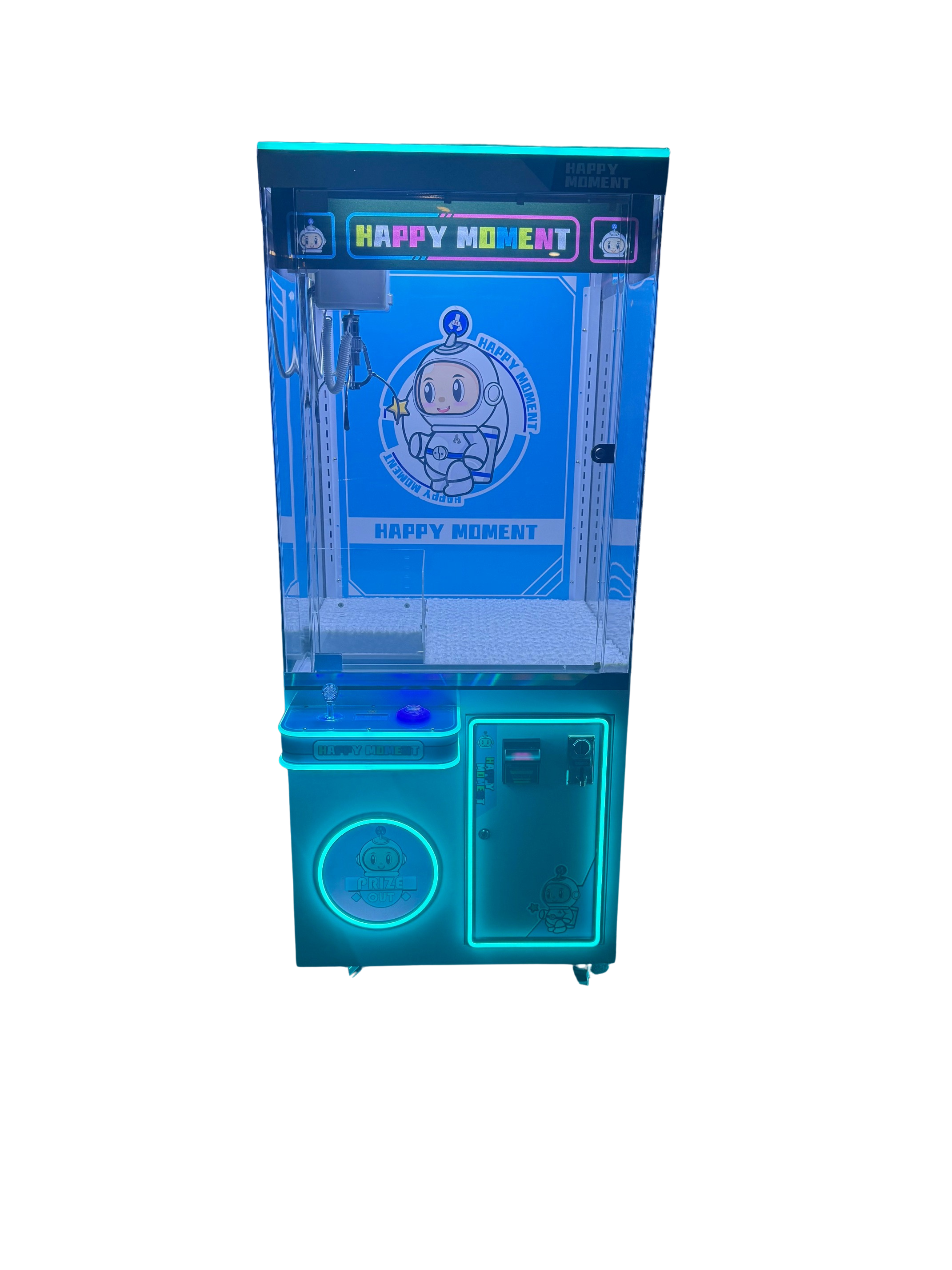 Large and mini claw machines supplied and placed by PGL Vending for Florida amusement and prize-play locations. Large claw machine available through PGL Vending